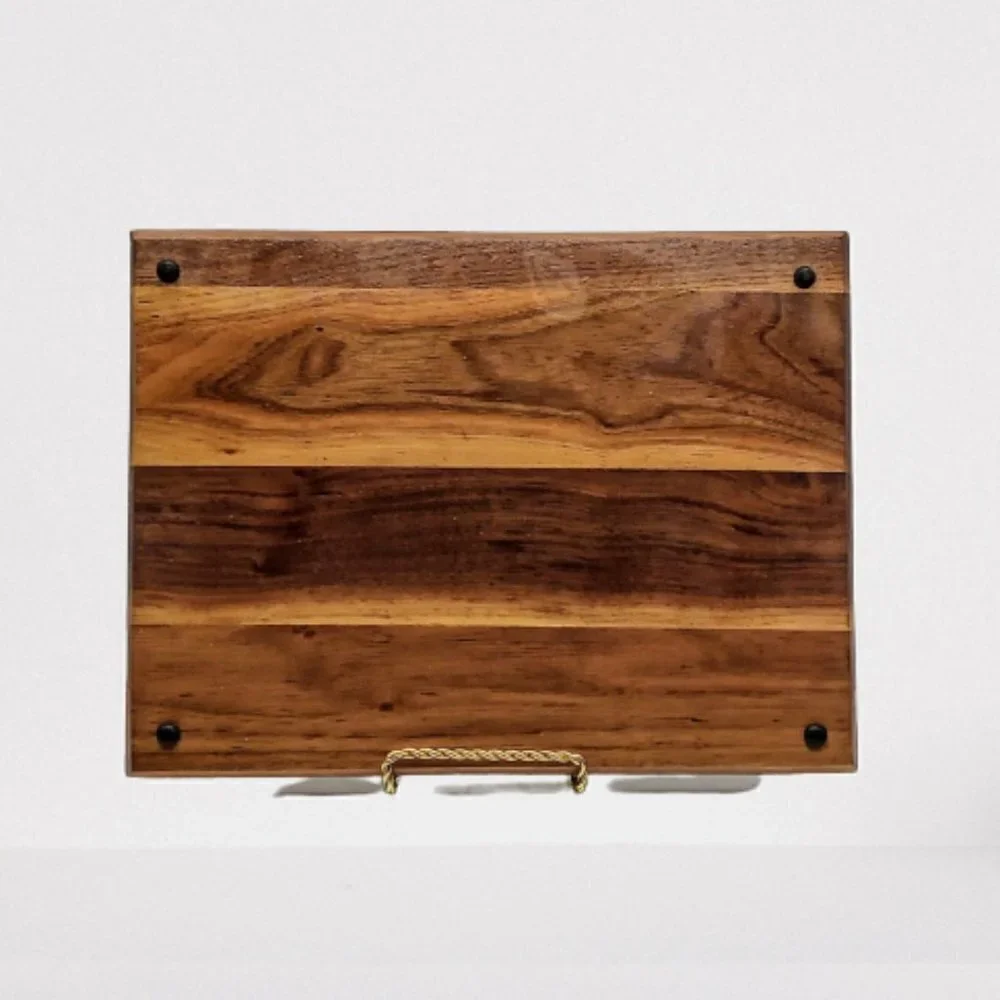Melcor American Walnut Charcuterie Cheese Greek Key Tile Board